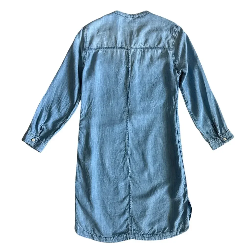 J. Crew‎ Drapey Chambray Shirtdress Blue Size XS